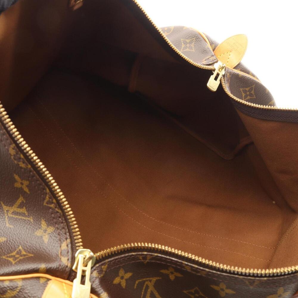 LOUIS VUITTON Brown Monogram Leather Keepall 50 Boston Bag - Picture 3 of 11